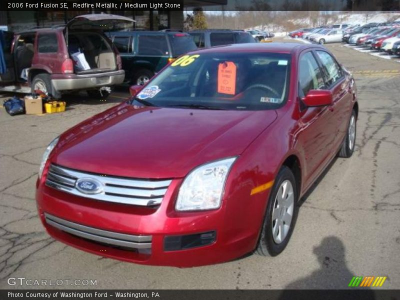 Redfire Metallic / Medium Light Stone 2006 Ford Fusion SE