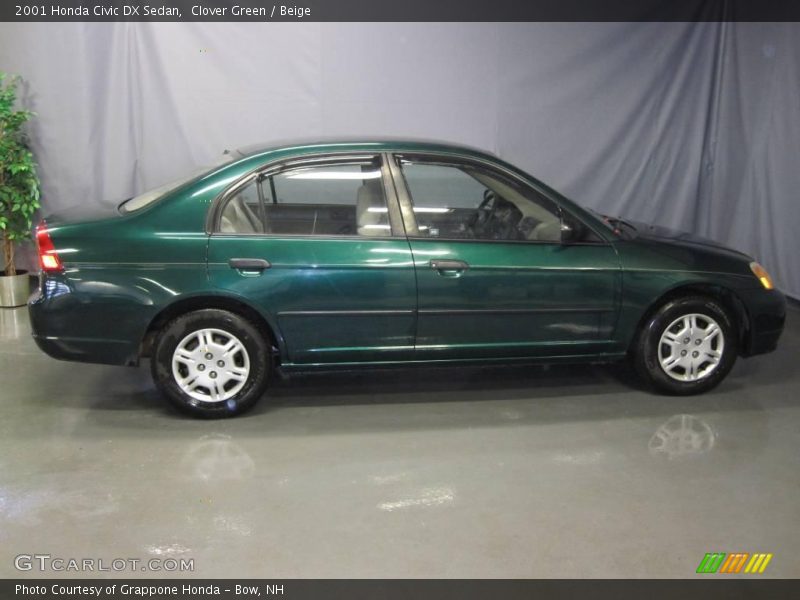 Clover Green / Beige 2001 Honda Civic DX Sedan