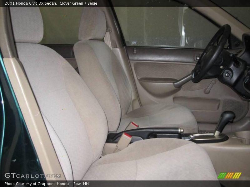 Clover Green / Beige 2001 Honda Civic DX Sedan