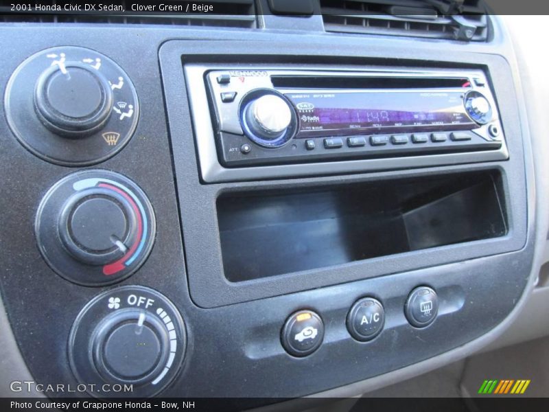 Clover Green / Beige 2001 Honda Civic DX Sedan