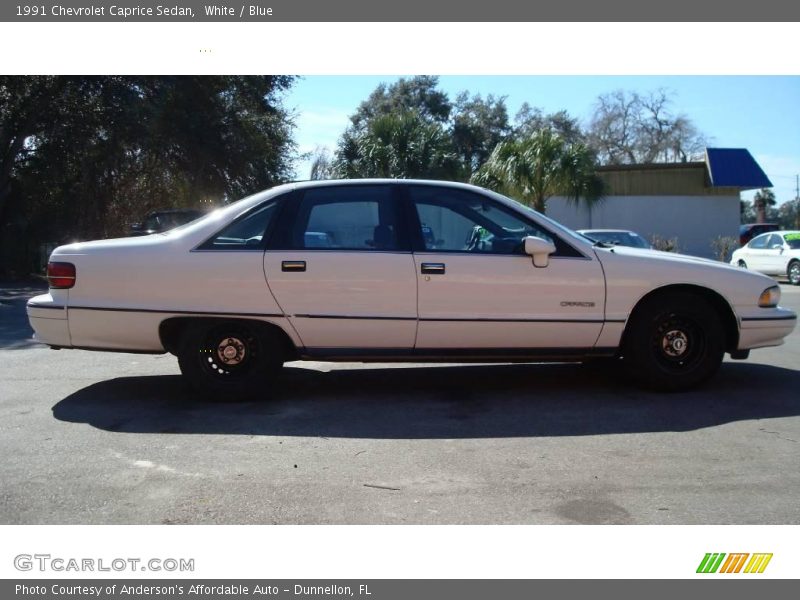 White / Blue 1991 Chevrolet Caprice Sedan