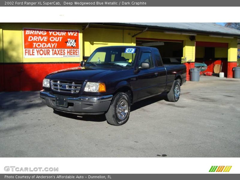 Deep Wedgewood Blue Metallic / Dark Graphite 2002 Ford Ranger XL SuperCab