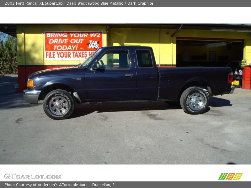 Deep Wedgewood Blue Metallic / Dark Graphite 2002 Ford Ranger XL SuperCab