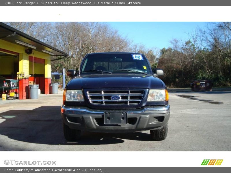 Deep Wedgewood Blue Metallic / Dark Graphite 2002 Ford Ranger XL SuperCab
