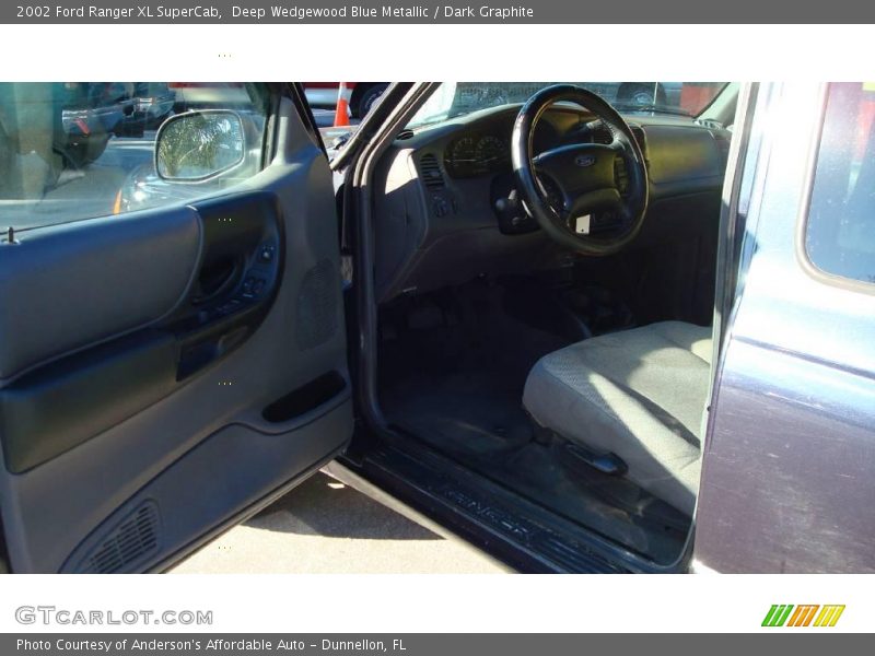 Deep Wedgewood Blue Metallic / Dark Graphite 2002 Ford Ranger XL SuperCab
