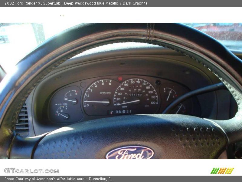 Deep Wedgewood Blue Metallic / Dark Graphite 2002 Ford Ranger XL SuperCab