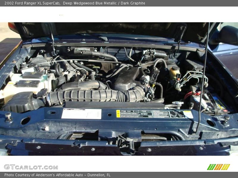 Deep Wedgewood Blue Metallic / Dark Graphite 2002 Ford Ranger XL SuperCab