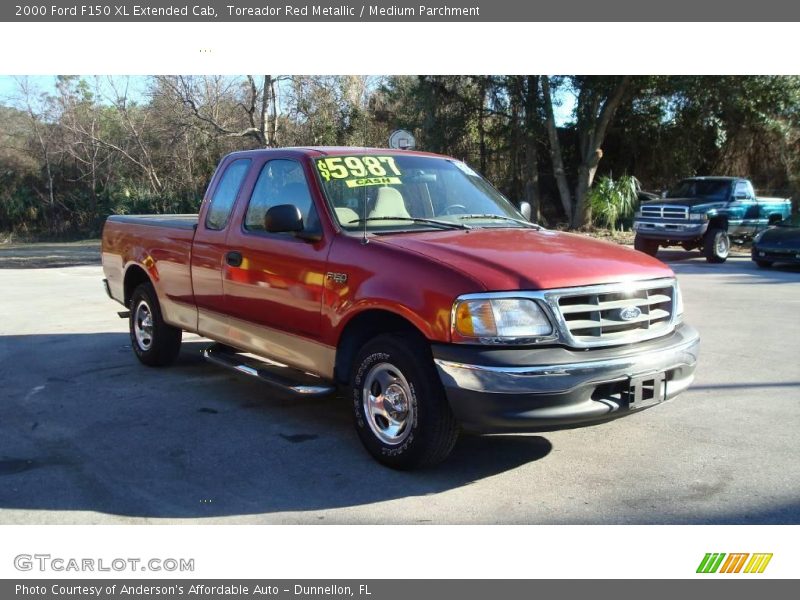 Toreador Red Metallic / Medium Parchment 2000 Ford F150 XL Extended Cab