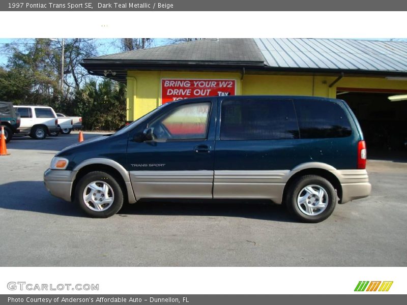 Dark Teal Metallic / Beige 1997 Pontiac Trans Sport SE