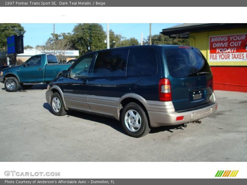 Dark Teal Metallic / Beige 1997 Pontiac Trans Sport SE