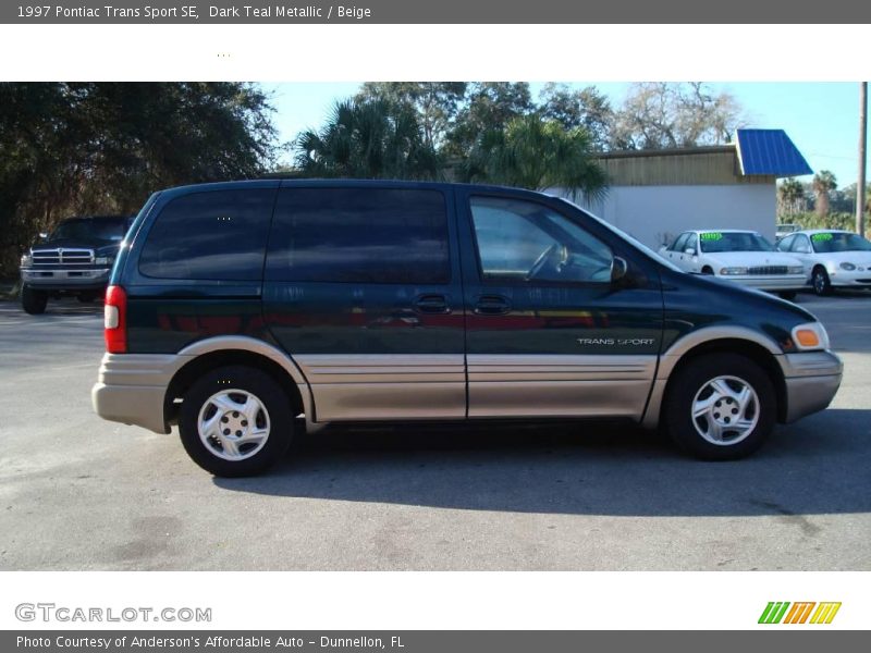 Dark Teal Metallic / Beige 1997 Pontiac Trans Sport SE