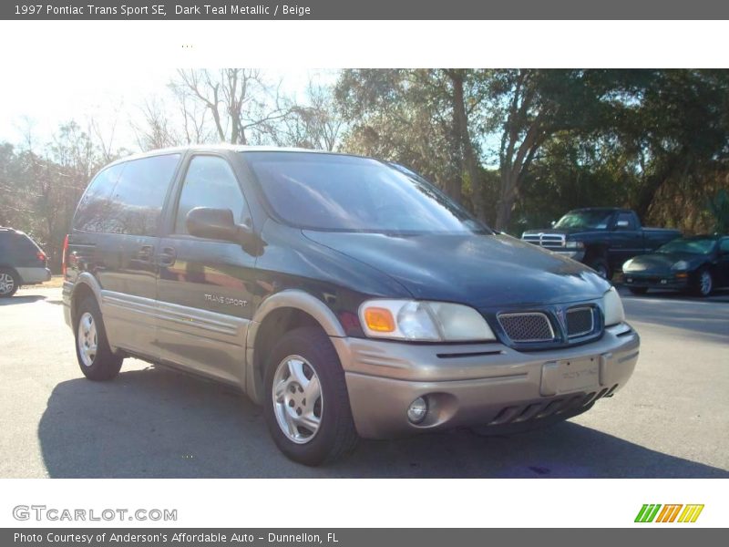 Dark Teal Metallic / Beige 1997 Pontiac Trans Sport SE