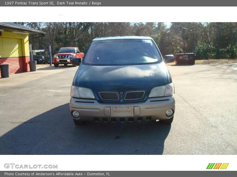 Dark Teal Metallic / Beige 1997 Pontiac Trans Sport SE