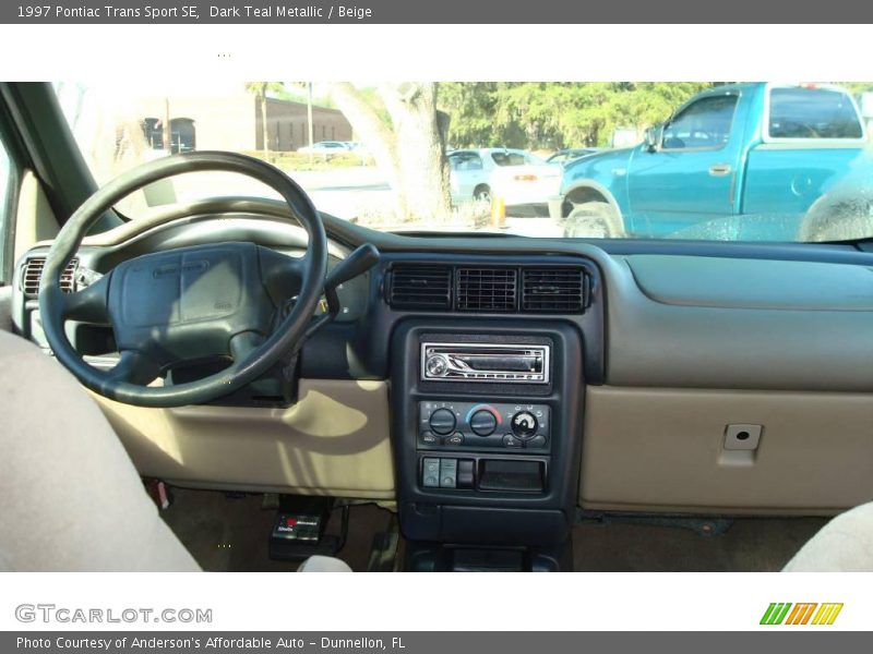 Dark Teal Metallic / Beige 1997 Pontiac Trans Sport SE