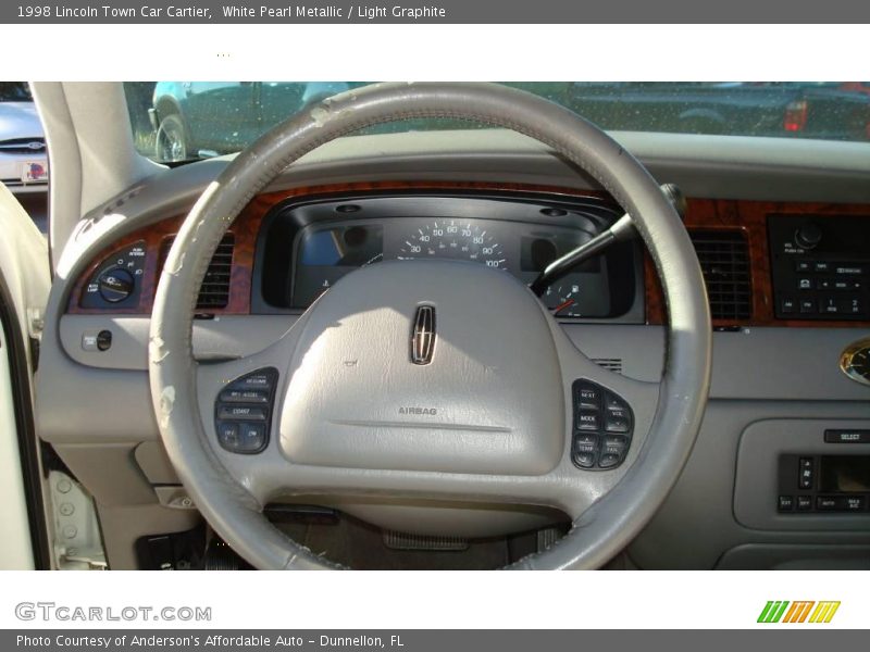 White Pearl Metallic / Light Graphite 1998 Lincoln Town Car Cartier