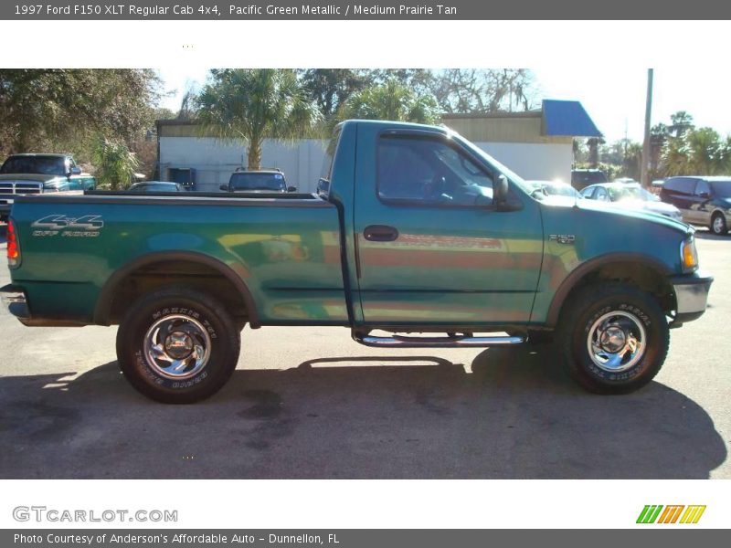 Pacific Green Metallic / Medium Prairie Tan 1997 Ford F150 XLT Regular Cab 4x4