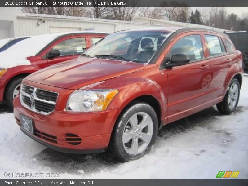 Sunburst Orange Pearl / Dark Slate Gray 2010 Dodge Caliber SXT