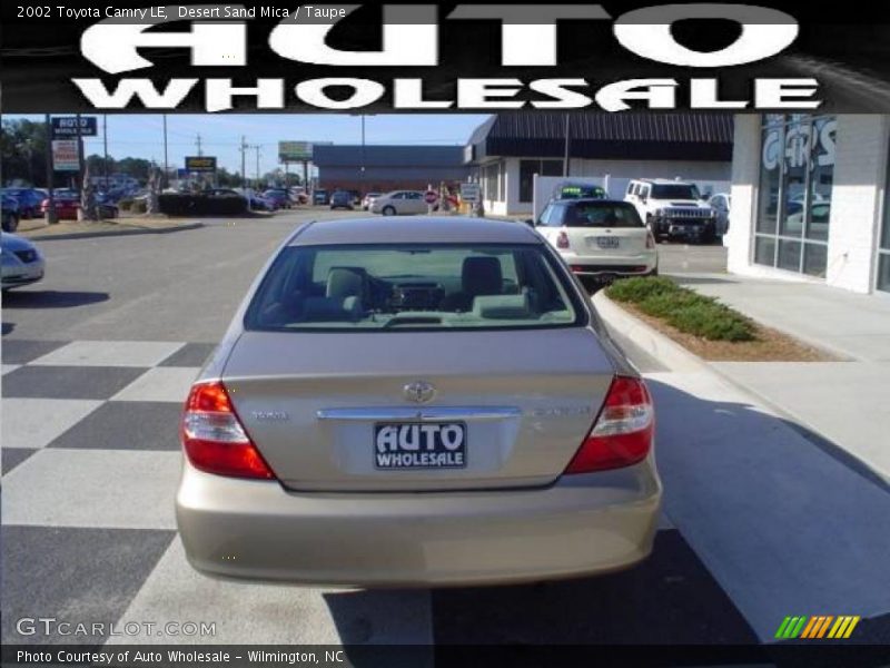 Desert Sand Mica / Taupe 2002 Toyota Camry LE