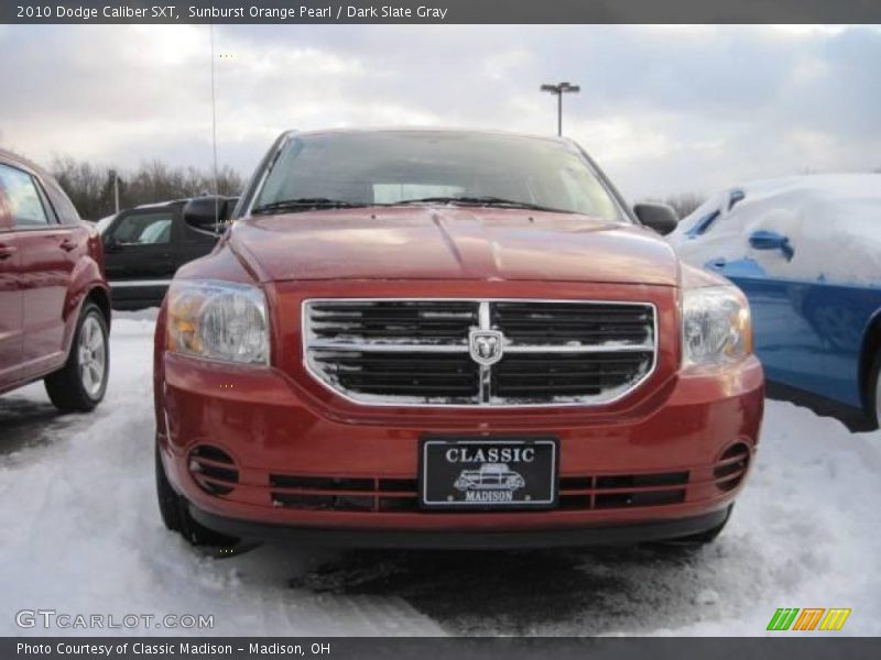 Sunburst Orange Pearl / Dark Slate Gray 2010 Dodge Caliber SXT