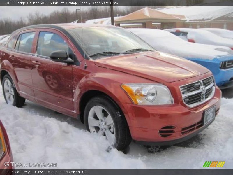 Sunburst Orange Pearl / Dark Slate Gray 2010 Dodge Caliber SXT