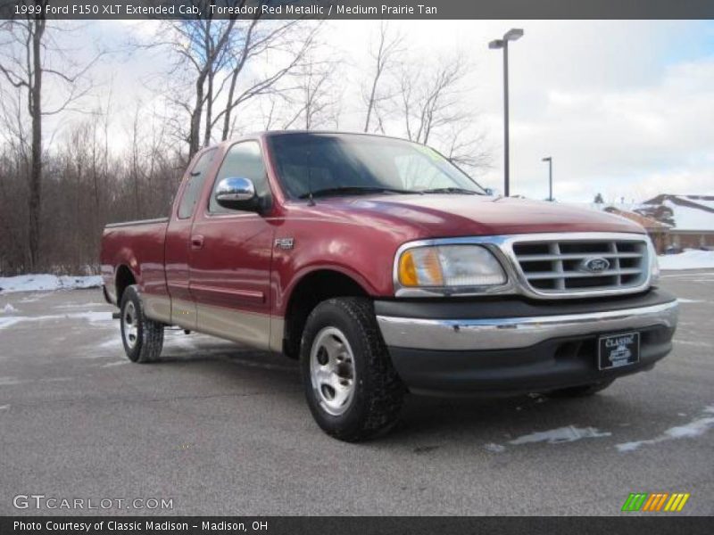 Toreador Red Metallic / Medium Prairie Tan 1999 Ford F150 XLT Extended Cab