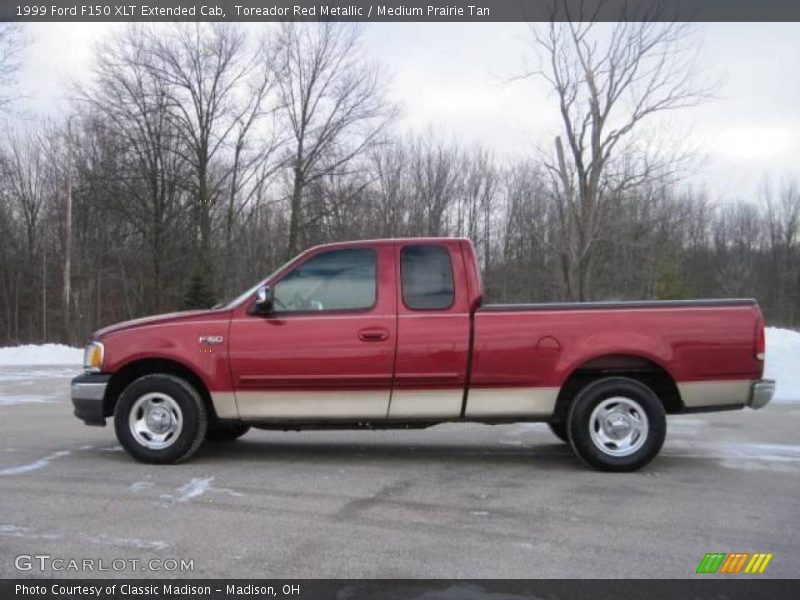 Toreador Red Metallic / Medium Prairie Tan 1999 Ford F150 XLT Extended Cab