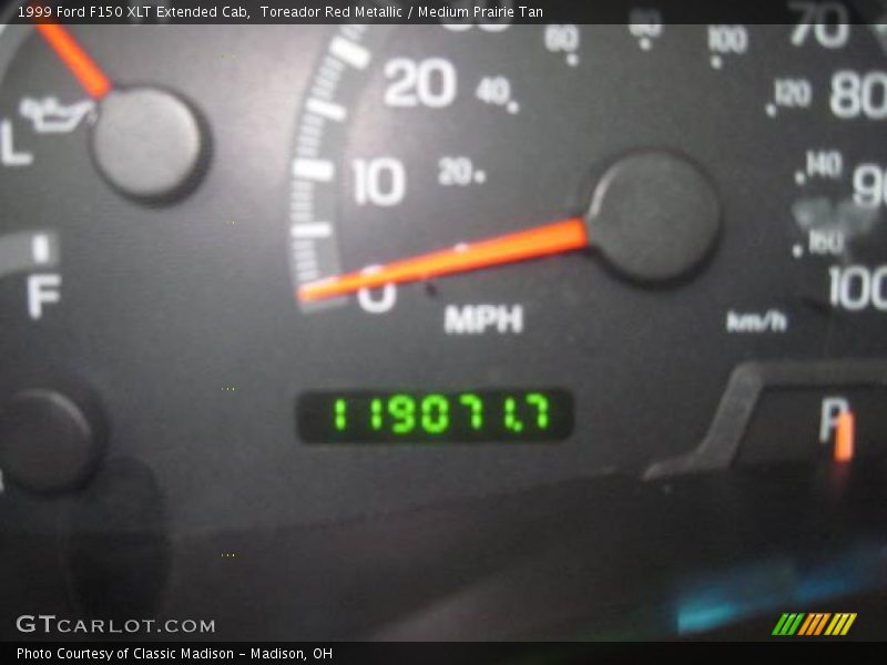 Toreador Red Metallic / Medium Prairie Tan 1999 Ford F150 XLT Extended Cab