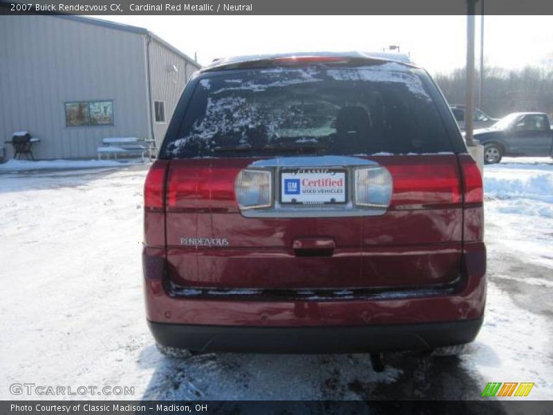 Cardinal Red Metallic / Neutral 2007 Buick Rendezvous CX