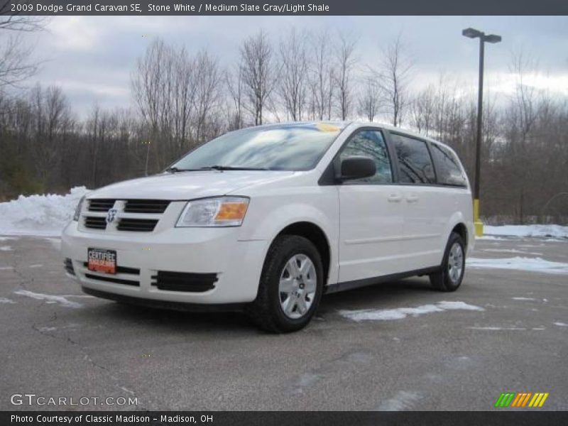 Stone White / Medium Slate Gray/Light Shale 2009 Dodge Grand Caravan SE