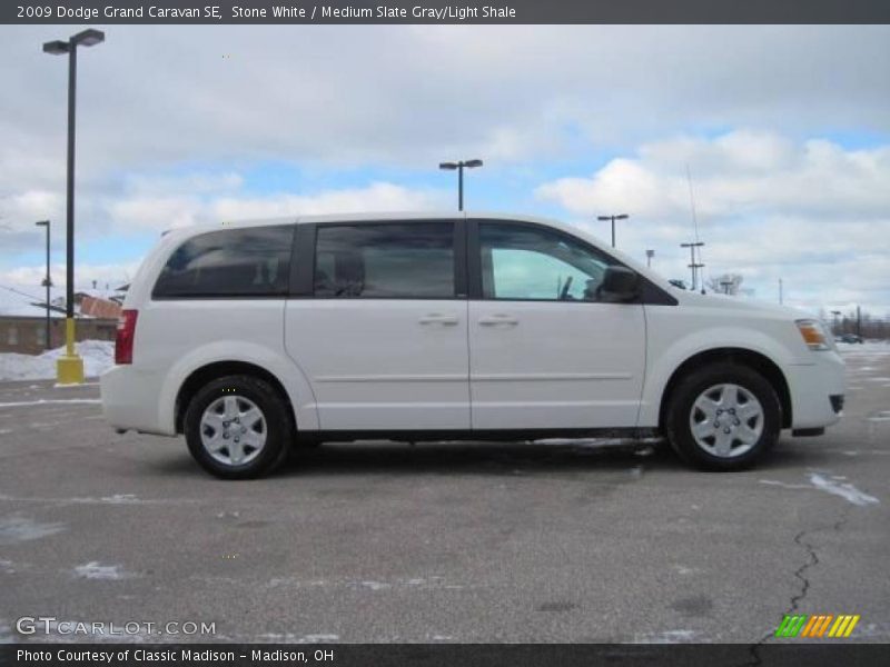 Stone White / Medium Slate Gray/Light Shale 2009 Dodge Grand Caravan SE
