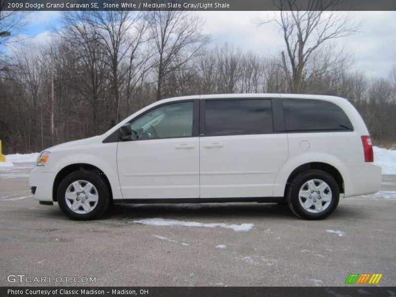 Stone White / Medium Slate Gray/Light Shale 2009 Dodge Grand Caravan SE