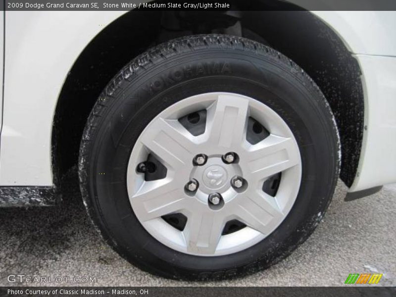 Stone White / Medium Slate Gray/Light Shale 2009 Dodge Grand Caravan SE