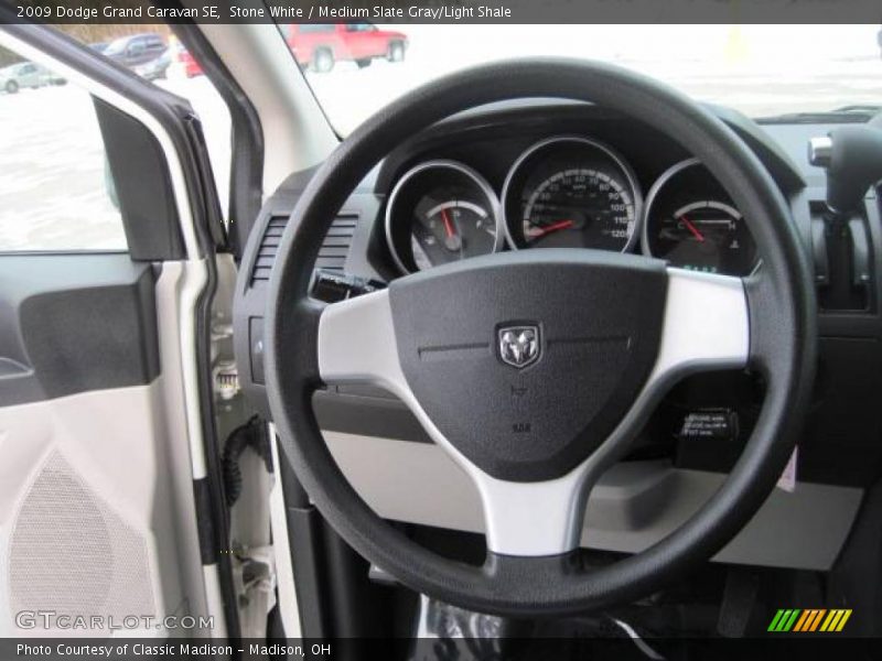 Stone White / Medium Slate Gray/Light Shale 2009 Dodge Grand Caravan SE