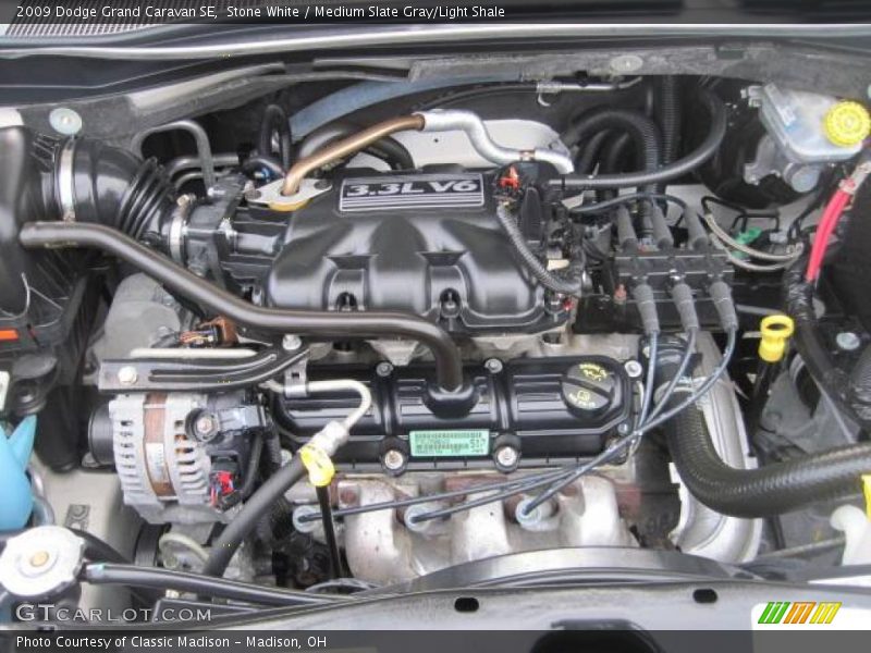 Stone White / Medium Slate Gray/Light Shale 2009 Dodge Grand Caravan SE