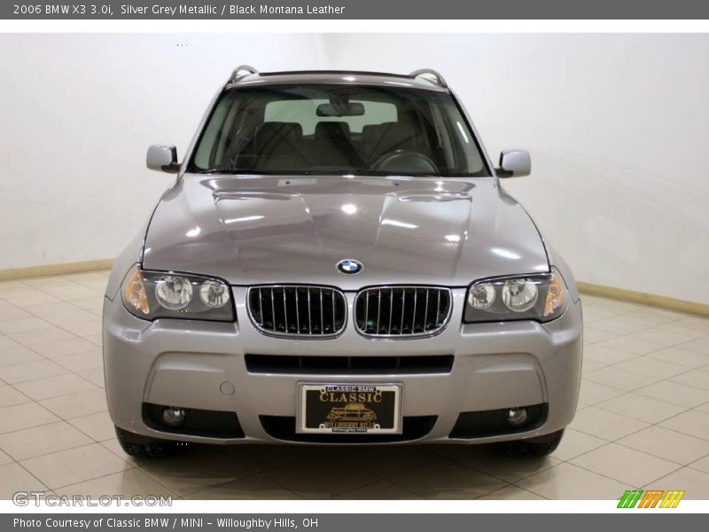 Silver Grey Metallic / Black Montana Leather 2006 BMW X3 3.0i