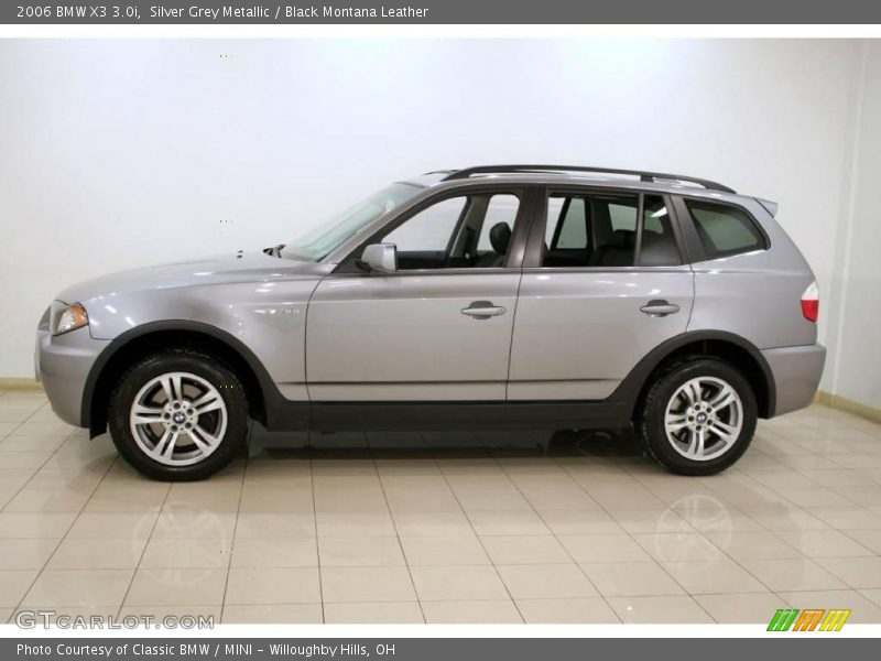 Silver Grey Metallic / Black Montana Leather 2006 BMW X3 3.0i