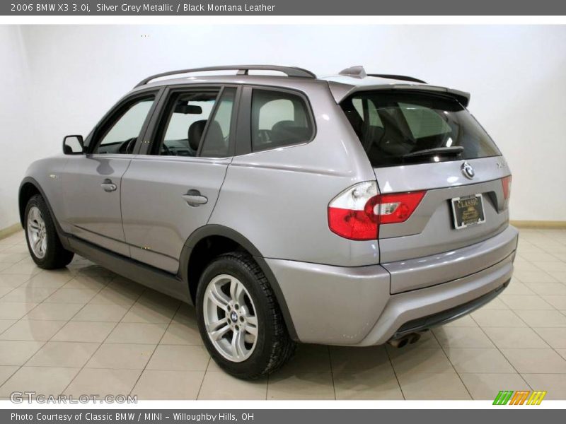 Silver Grey Metallic / Black Montana Leather 2006 BMW X3 3.0i