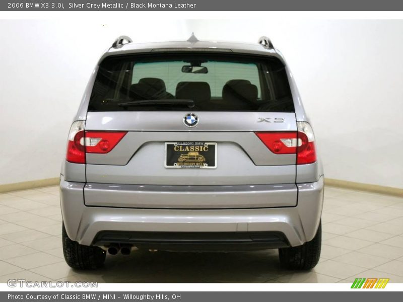 Silver Grey Metallic / Black Montana Leather 2006 BMW X3 3.0i