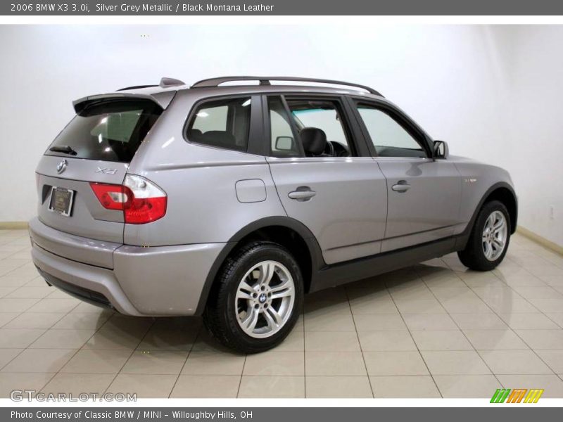 Silver Grey Metallic / Black Montana Leather 2006 BMW X3 3.0i