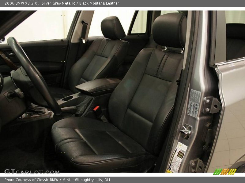 Silver Grey Metallic / Black Montana Leather 2006 BMW X3 3.0i