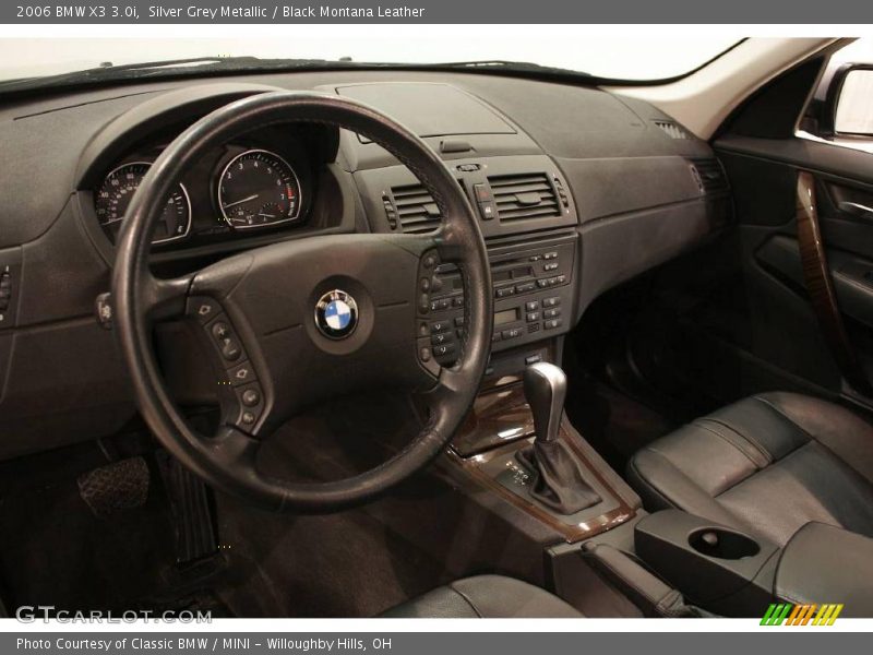 Silver Grey Metallic / Black Montana Leather 2006 BMW X3 3.0i