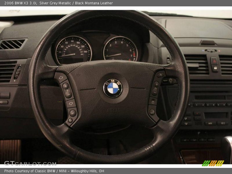 Silver Grey Metallic / Black Montana Leather 2006 BMW X3 3.0i