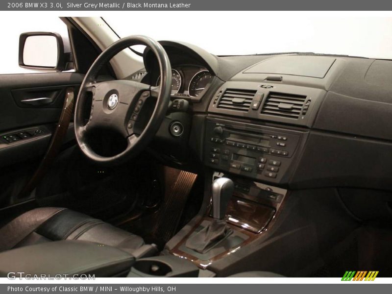 Silver Grey Metallic / Black Montana Leather 2006 BMW X3 3.0i
