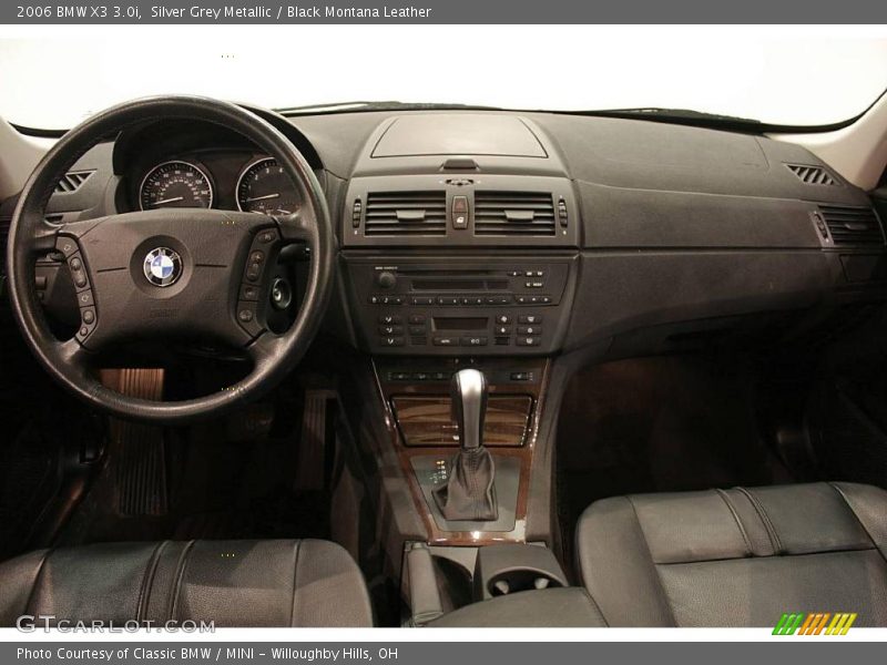 Silver Grey Metallic / Black Montana Leather 2006 BMW X3 3.0i