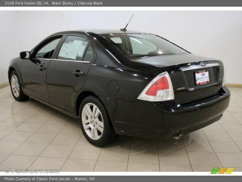 Black Ebony / Charcoal Black 2008 Ford Fusion SEL V6