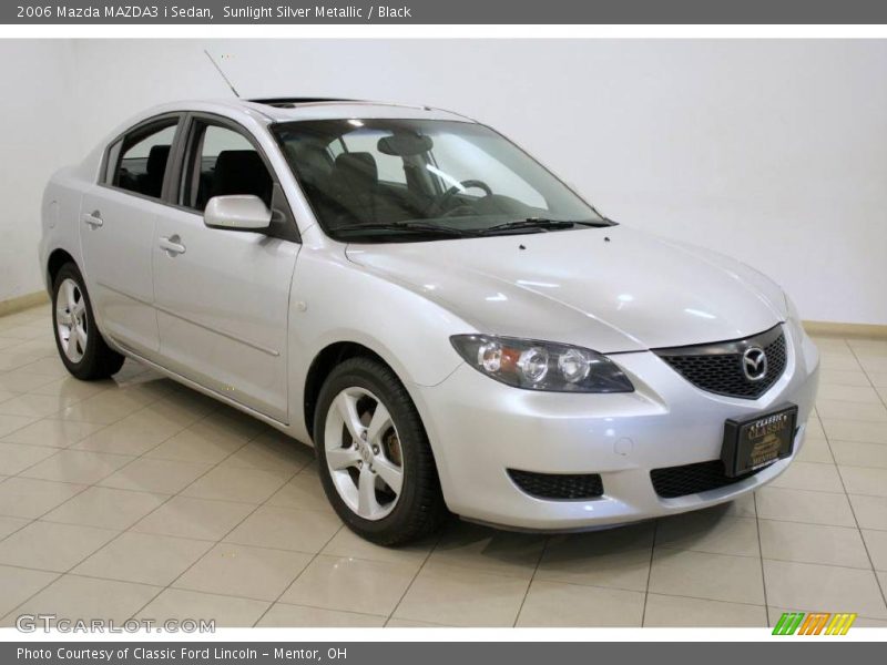 Sunlight Silver Metallic / Black 2006 Mazda MAZDA3 i Sedan