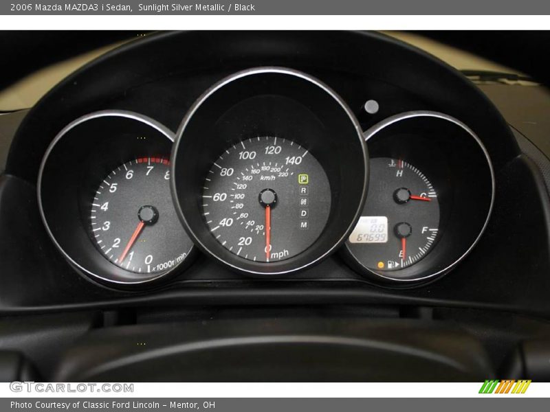 Sunlight Silver Metallic / Black 2006 Mazda MAZDA3 i Sedan