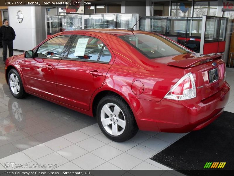 Redfire Metallic / Light Stone 2007 Ford Fusion SE