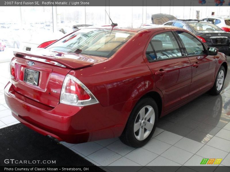 Redfire Metallic / Light Stone 2007 Ford Fusion SE
