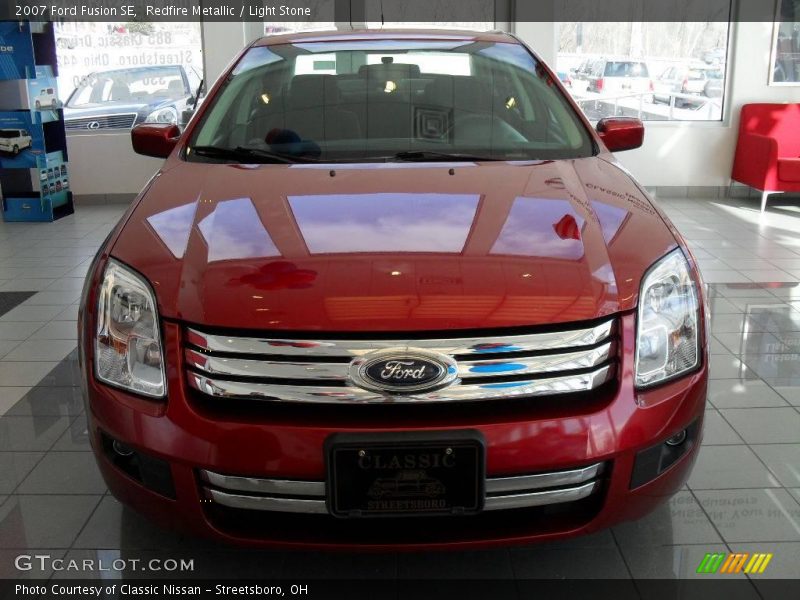 Redfire Metallic / Light Stone 2007 Ford Fusion SE